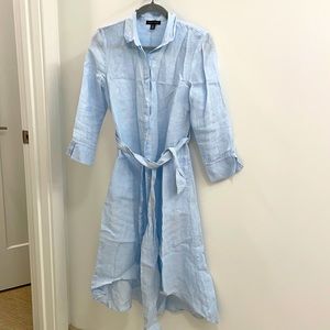SAKSFIFTHAVE Shirt dress linen sky blue